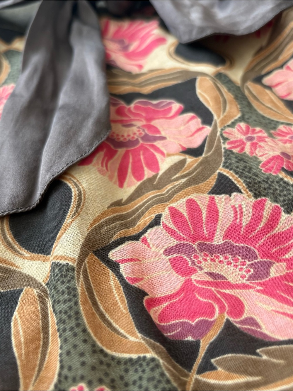 Free People The Originals Jacquard Vintage Pink And Green Floral Dress, Size 6 - Picture 5 of 7